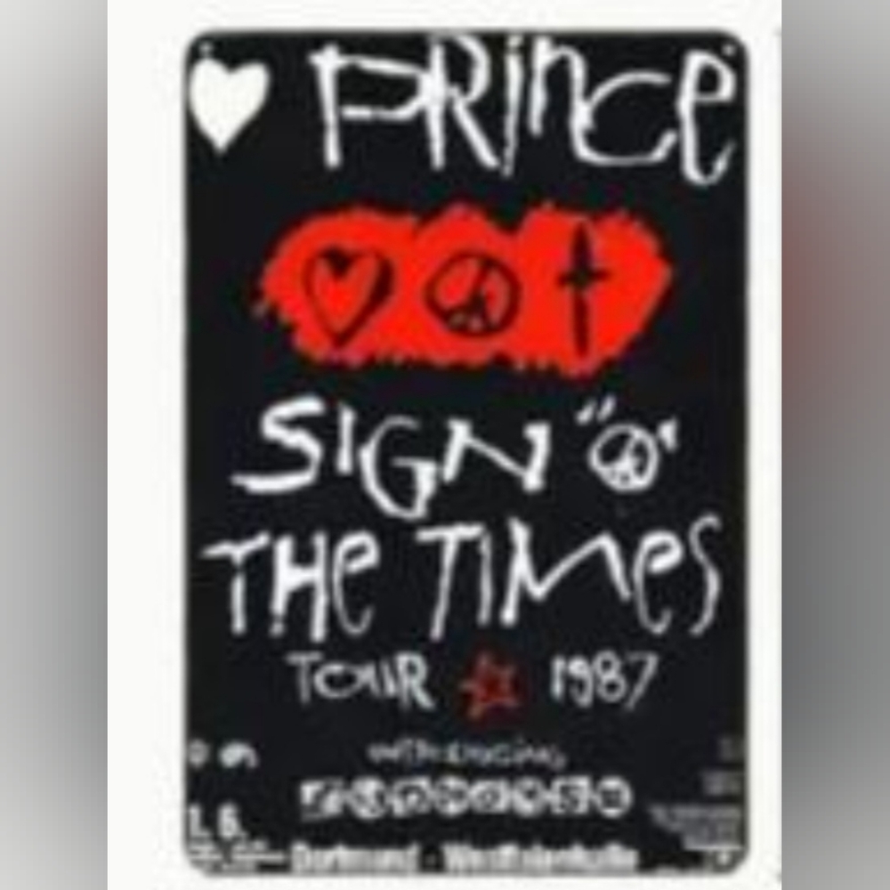 Boutique Prince The Artist Tin Sign ❤️